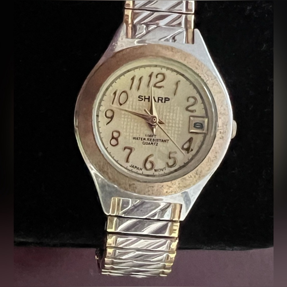 Sharp ladies two tone wrist watch